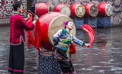 湘西非遗鼓舞活动展示